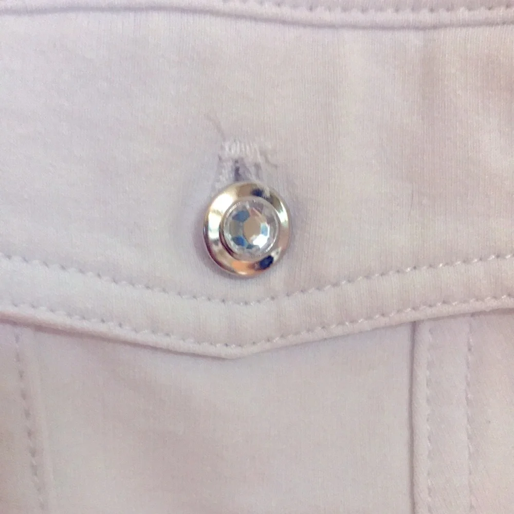 Quaker Factory 1x French Terry white “jean” jacket - Picture 4 of 7